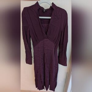 Plum Midi Dress Whimsygoth Vintage Style Dark Romance